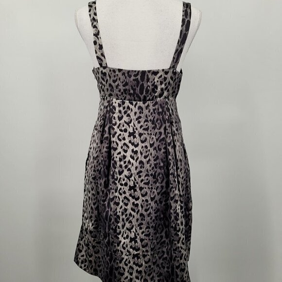 The Limited 100% Silk Sleeveless Leopard Print Dress - Picture 7 of 10
